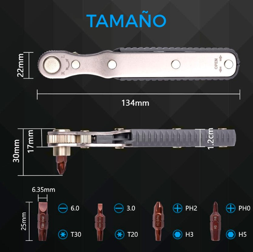 Nuevo Kit Destornillador Tipo Ratchet