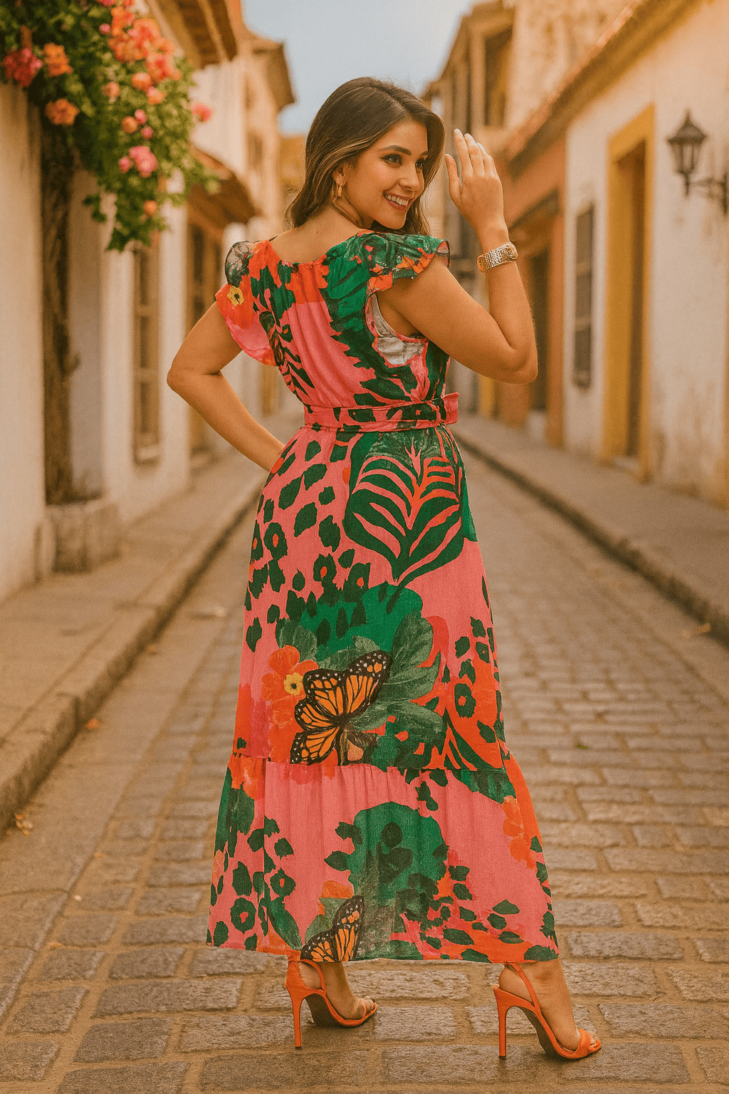 Nuevo Vestido Flor de Coral