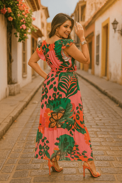 Nuevo Vestido Flor de Coral