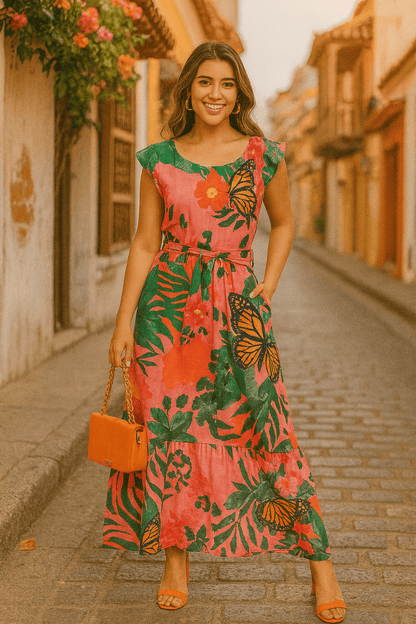 Nuevo Vestido Flor de Coral