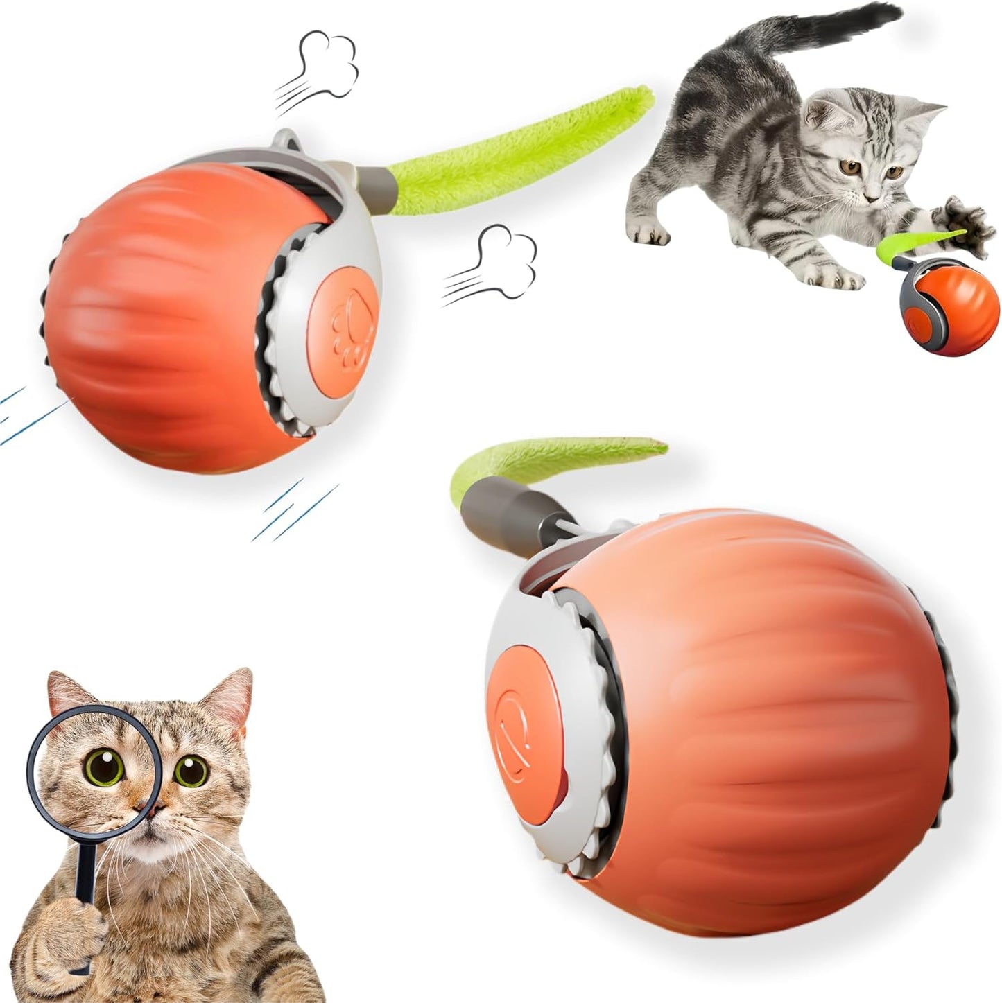 Nueva Pelota Inteligente con Cola para Gatos